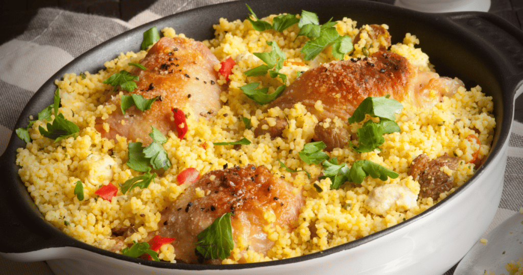 Pearl Couscous Salad With Spiced Chicken Recipe